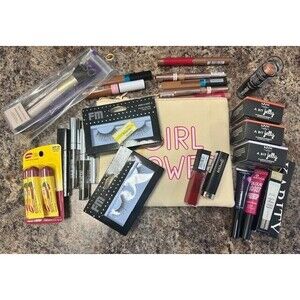 Lot of 26 Make Up Pieces NYX Carmex Covergirl Burts Bees Bronzer Eye Shadow #14